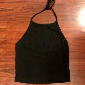 “brandy melville” black halter top